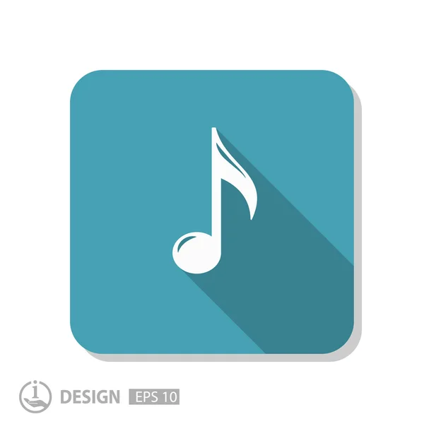 Pictograph of music note icon — Stock Vector