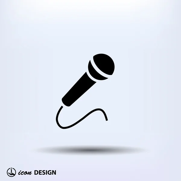 Simple microphone icon — Stock Vector