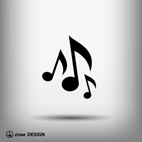 Pictograph of music note — Stock Vector