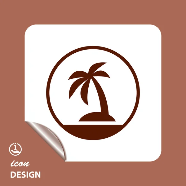 Pictograph ö med palm — Stock vektor