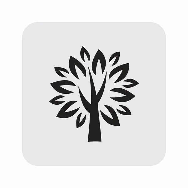 Pittogramma della silhouette dell'albero — Vettoriale Stock