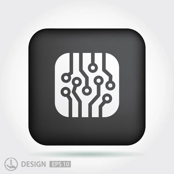 Pictograph of circuit board — Stock Vector