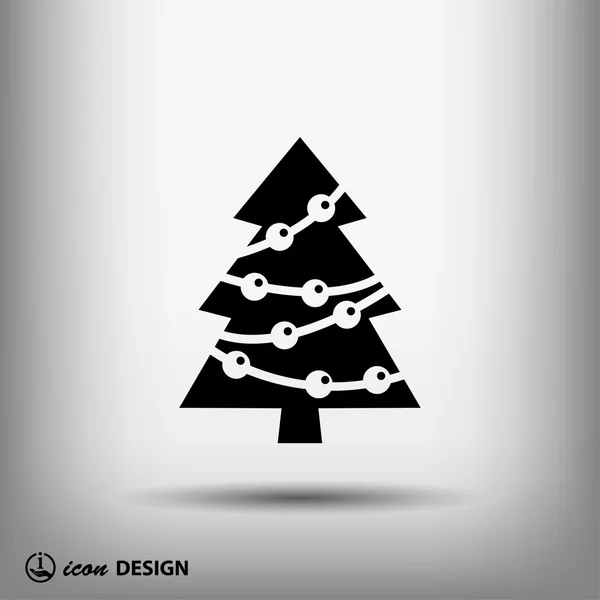 Pictograph van kerstboom — Stockvector