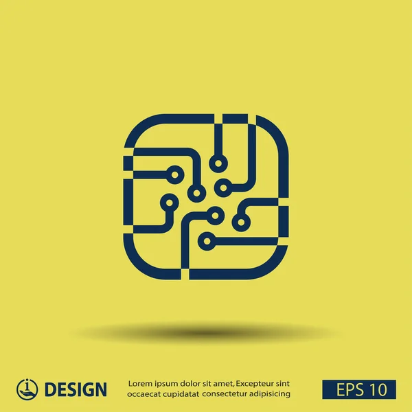 Pictograph van circuit board — Stockvector