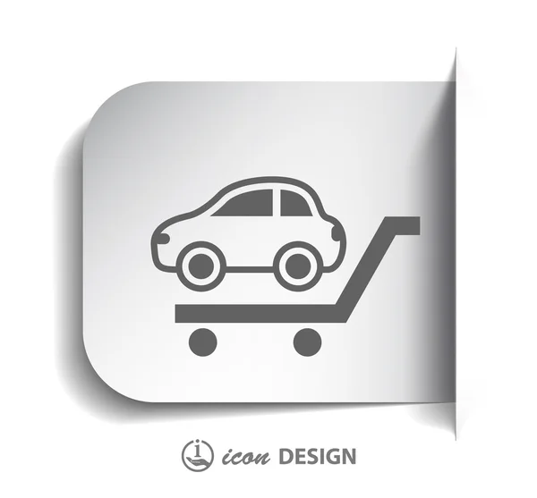 Pictografía del icono del coche — Vector de stock