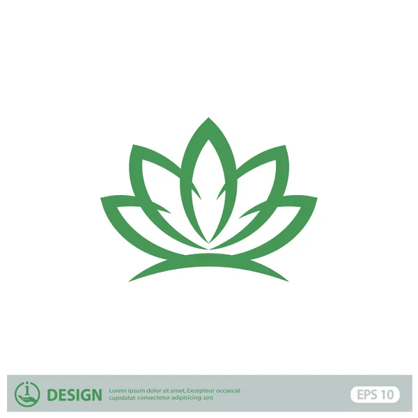 Pictogramme de fleur de lotus — Image vectorielle