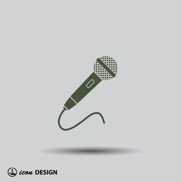 Mikrofon simgesi illüstrasyon — Stok Vektör
