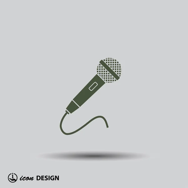 Illustration d'icône de microphone — Image vectorielle