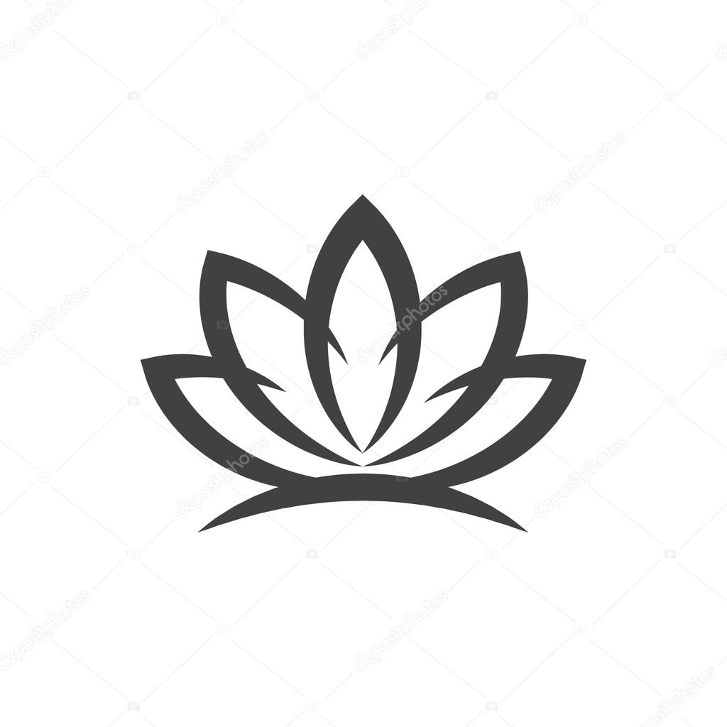 Pictograph of lotus flower icon