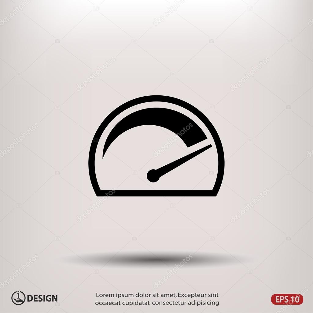 Pictograph of speedometer icon