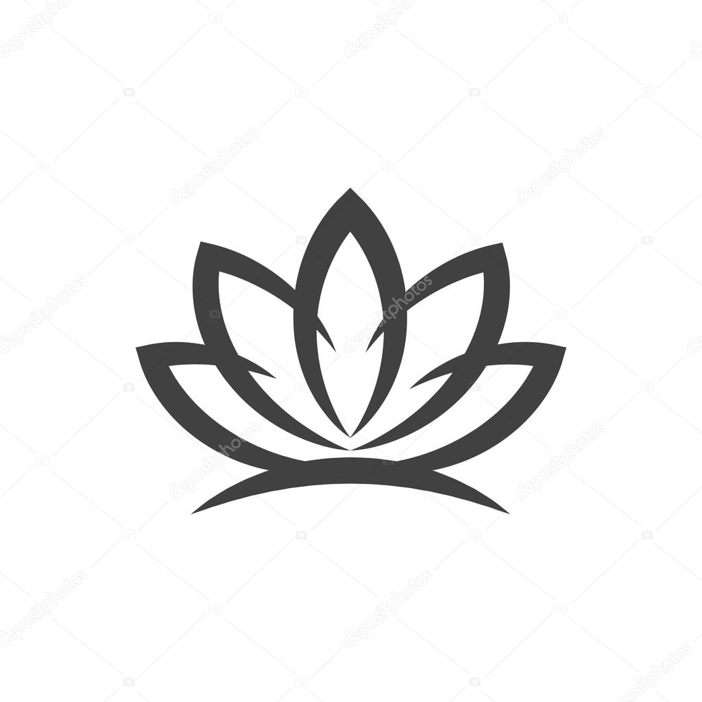Pictograph of lotus flower icon