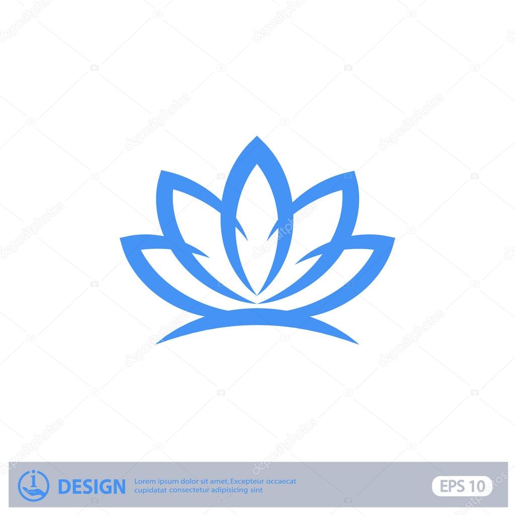 Pictograph of lotus flower icon