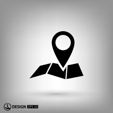 Harita simgesinde iğne