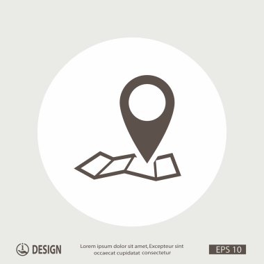 Harita simgesinde iğne