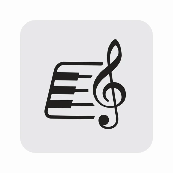 Musikknappen och tangentbord — Stock vektor