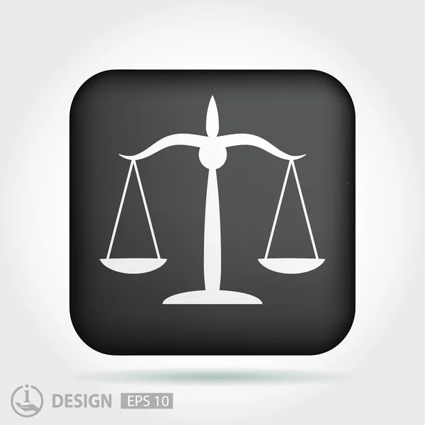 Pictograph of justice scales — Stock Vector