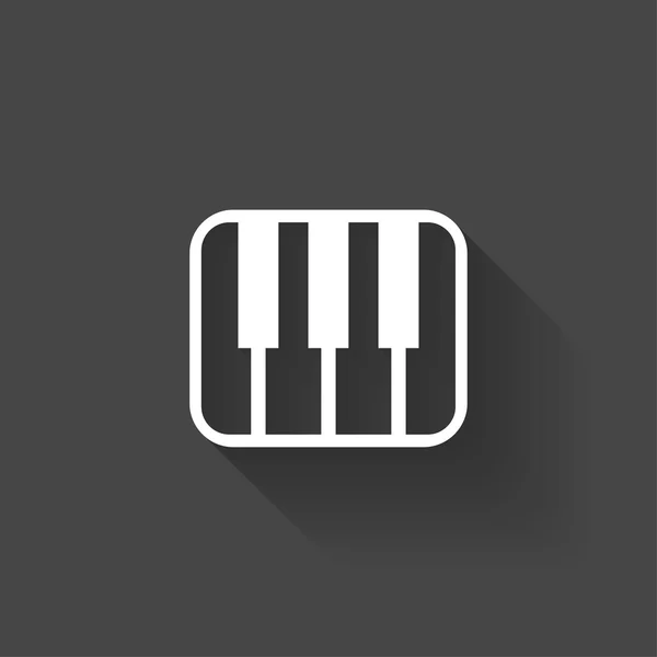 Pictograma de teclado de música — Vetor de Stock
