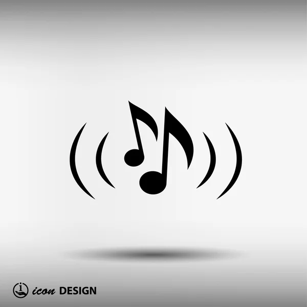 Pictogramme de note de musique — Image vectorielle