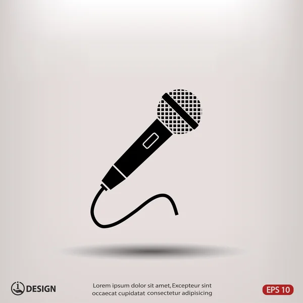 Illustration d'icône de microphone — Image vectorielle