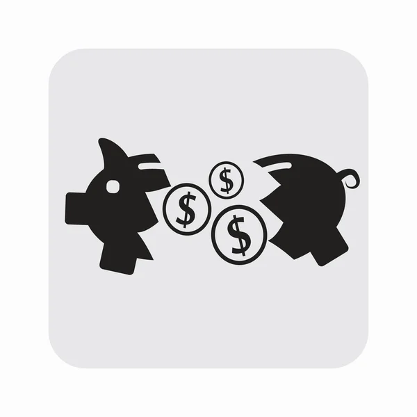 Pictograph of moneybox icon — Stock Vector