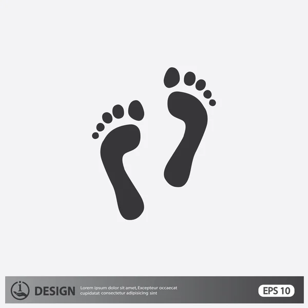 Pictograph of footprints  icon — Stock Vector