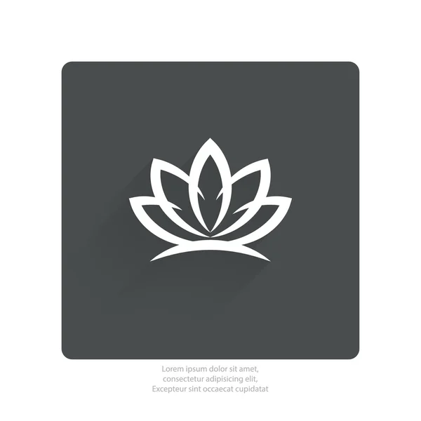 Ikona krásné Lotus — Stockový vektor