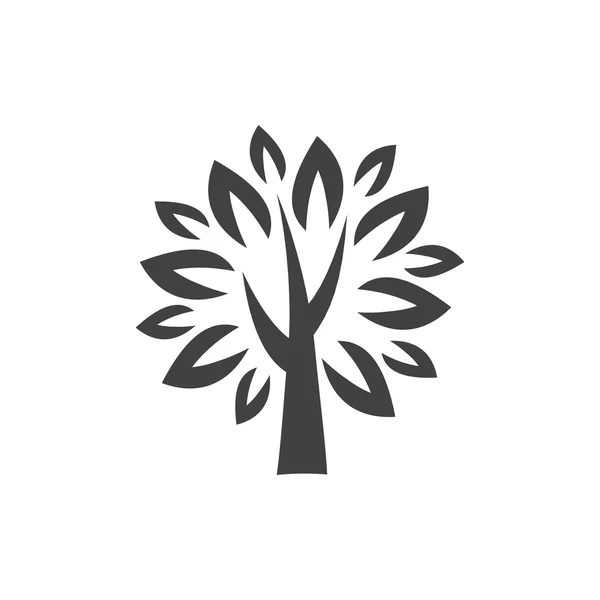 Pictografía de la silueta del árbol — Vector de stock