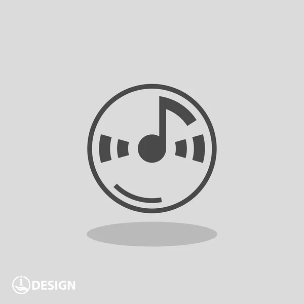 Pictograph of music note — Stock Vector