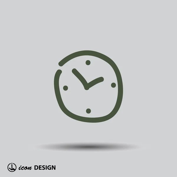 Pictografía del reloj con flechas — Vector de stock