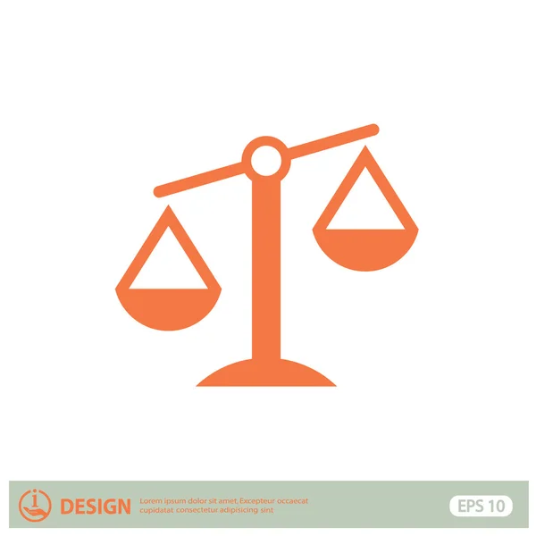 Pictograph of justice scales — Stock Vector