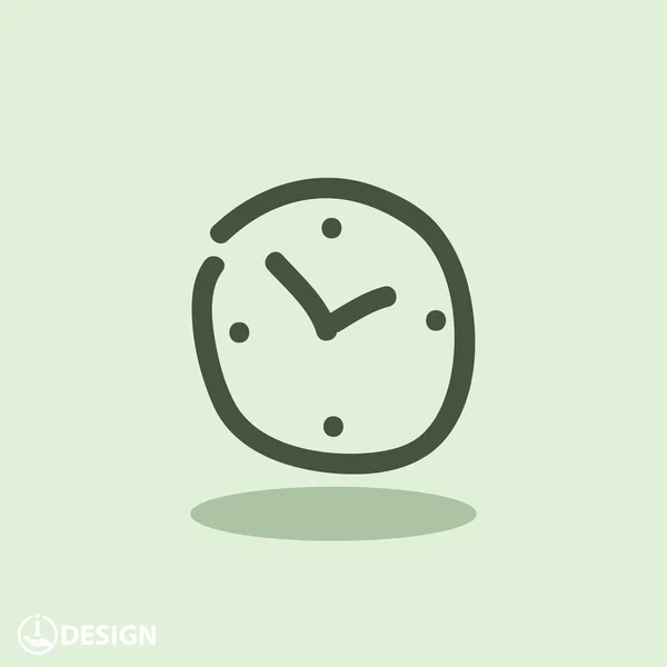 Pictografía del reloj con flechas — Vector de stock