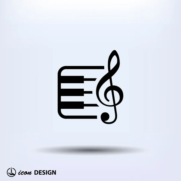 Clé de musique et clavier — Image vectorielle