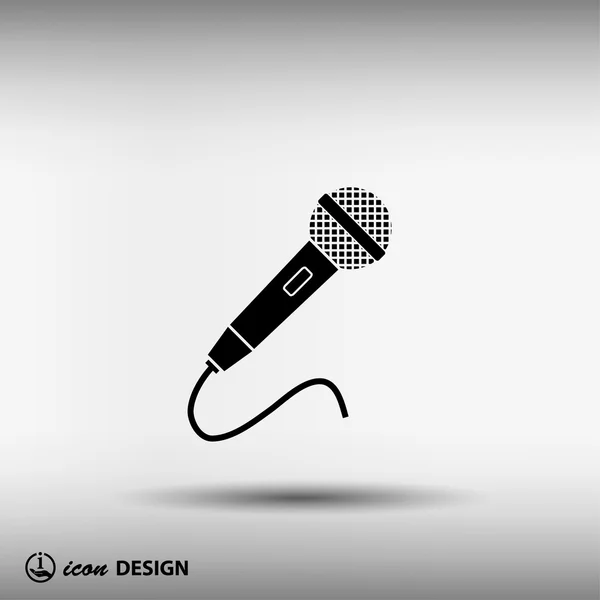 Mikrofon simgesi illüstrasyon — Stok Vektör