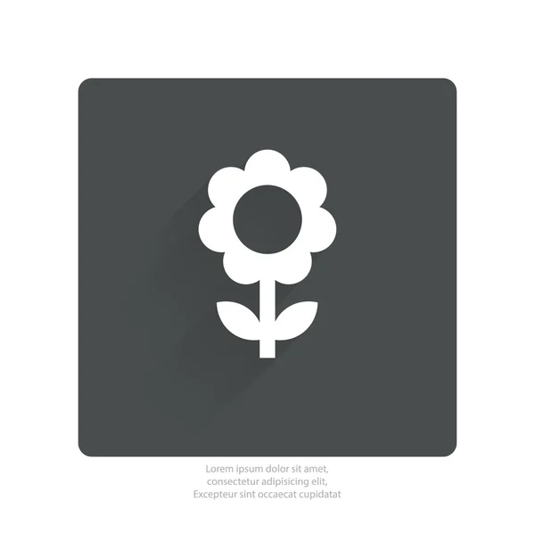 Pittogramma di silhouette floreale — Vettoriale Stock