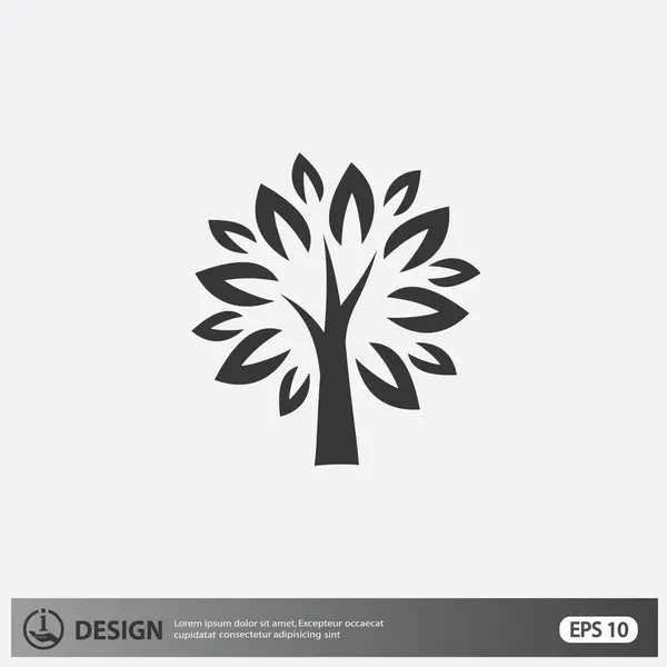 Pictograph van boom pictogram — Stockvector