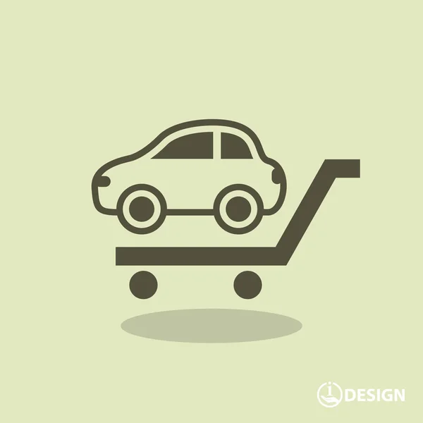 Pictograph van auto-pictogram — Stockvector