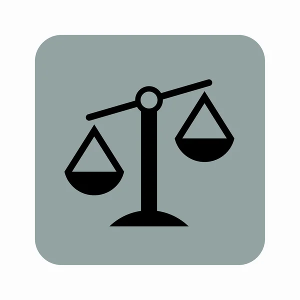 Pictograph of justice scales — Stock Vector