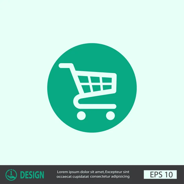 Pictograph of shopping cart — Stock Vector