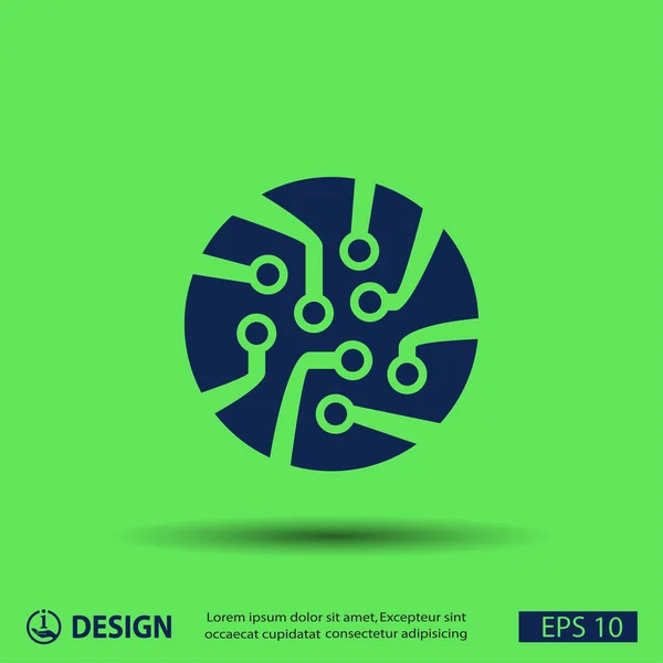 Pictograph van circuit board — Stockvector