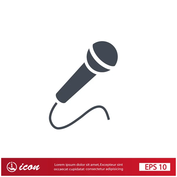 Simple microphone icon — Stock Vector