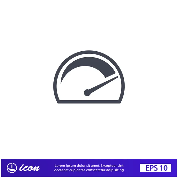 Eenvoudige pictograph voor speedometer — Stockvector