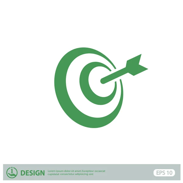 Pictograph target dengan panah - Stok Vektor