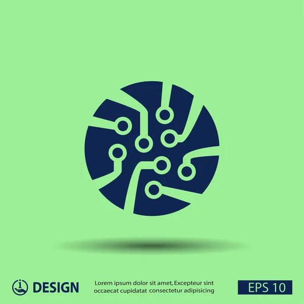 Pictograph van circuit board — Stockvector