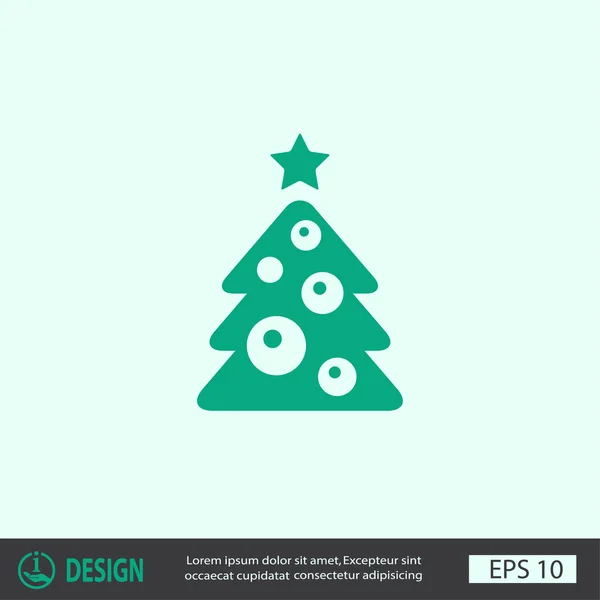 Pictograph of christmas tree — Stock Vector