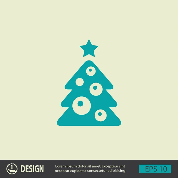 Pictograph of christmas tree — Stock Vector