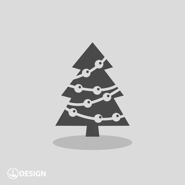 Pictograph of christmas tree — Stock Vector