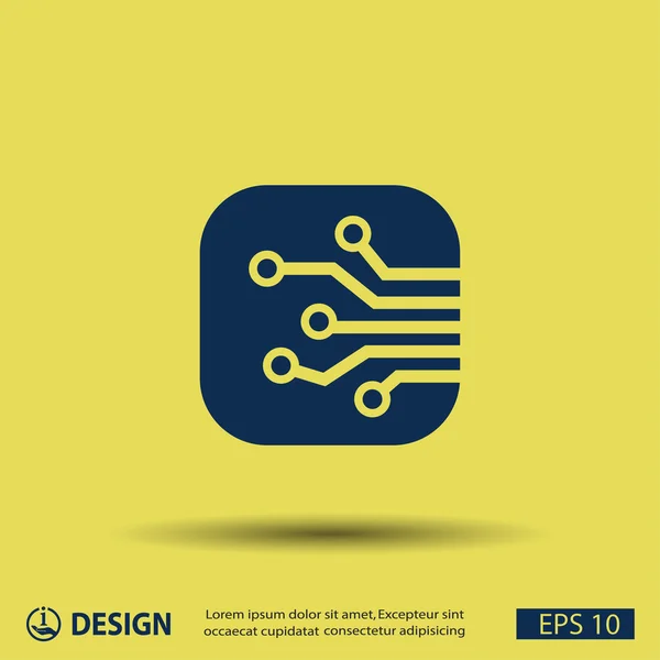 Pictograph of circuit board — Stock Vector