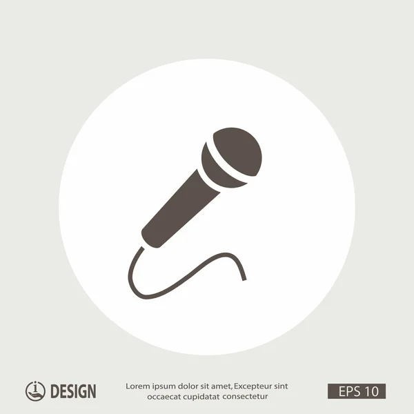 Icono de micrófono simple — Archivo Imágenes Vectoriales