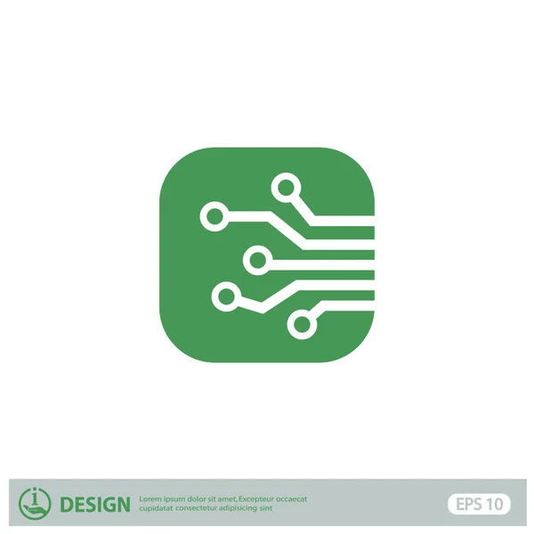Pittogramma del circuito stampato — Vettoriale Stock