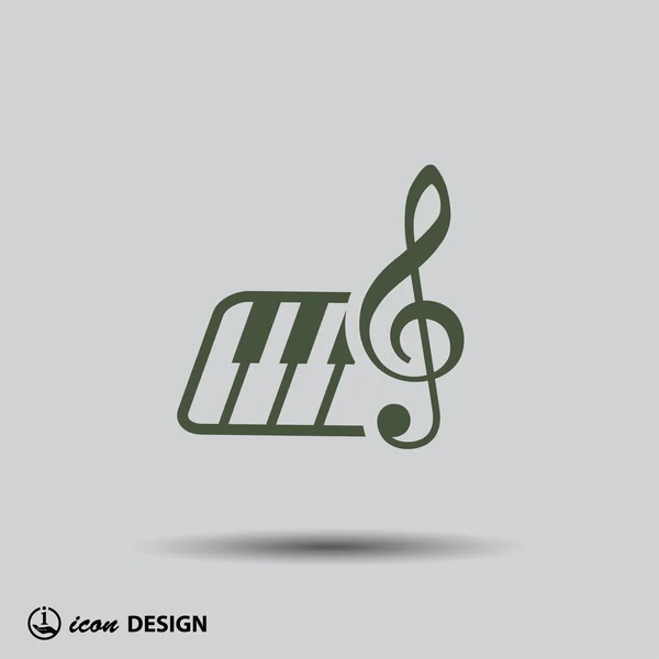 Clé de musique et clavier — Image vectorielle